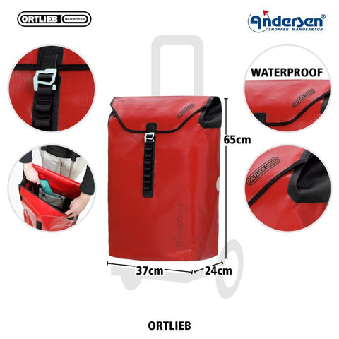 Andersen - Shopper - Andersen - Shopper | Bike Trailer Shopping Trolley | Royal Plus Frame | Ortlieb Bag - Hitch A Bike - 147-082-94