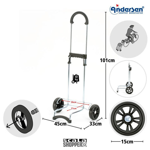 Andersen - Shopper - Andersen - Shopper | Bike Trailer Shopping Trolley | Scala Frame | Hera Bag - Hitch A Bike - 112-004-44