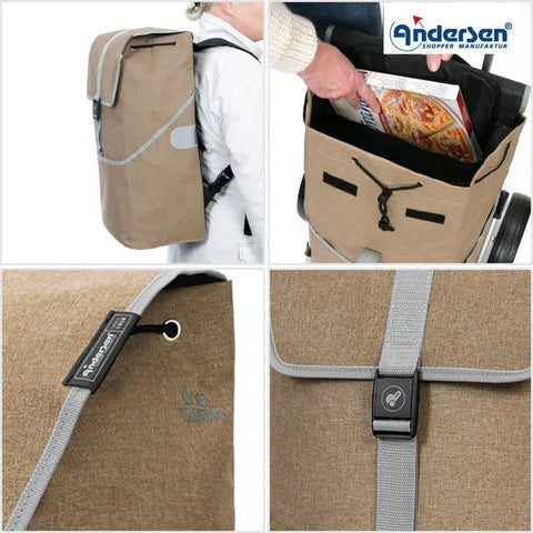 Andersen - Shopper - Andersen - Shopper - Bike Trailer Shopping Trolley - Scala Frame - Mikkel Bag - Hitch A Bike - 112-210-80
