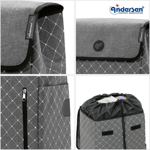 Andersen - Shopper - Andersen - Shopper | Bike Trailer Shopping Trolley | Scala Frame | Sofia Bag - Hitch A Bike - 112-202-80