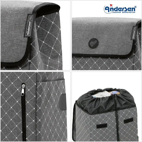 Andersen - Shopper - Andersen - Shopper - Bike Trailer Shopping Trolley - Scala Frame - Sofia Bag - Hitch A Bike - 112-202-80