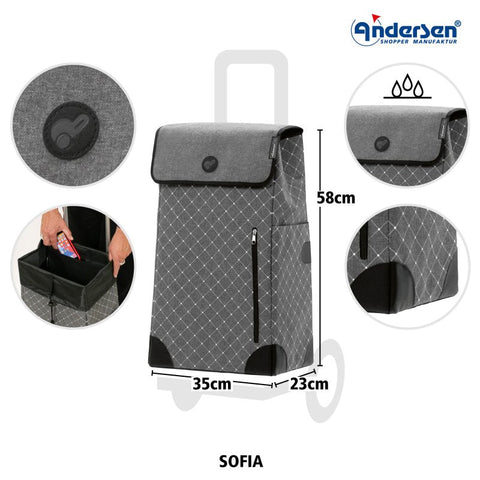 Andersen - Shopper - Andersen - Shopper | Bike Trailer Shopping Trolley | Scala Frame | Sofia Bag - Hitch A Bike - 112-202-80