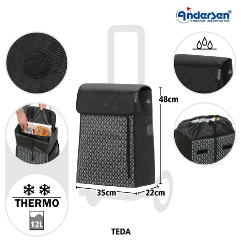 Andersen - Shopper - Andersen - Shopper | Bike Trailer Shopping Trolley | Scala Frame | Teda Bag - Hitch A Bike - 112-235-80