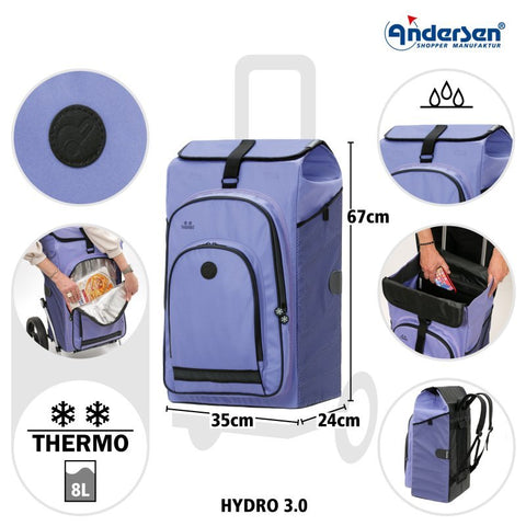 Andersen - Shopper - Andersen - Shopper | Bike Trailer Shopping Trolley | Tura Frame | Hydro 3.0 Bag - Hitch A Bike - 136-036-93