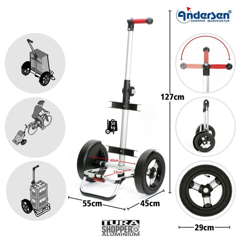 Andersen - Shopper - Andersen - Shopper | Bike Trailer Shopping Trolley | Tura Frame | Lasse Bag - Hitch A Bike - 136-221-90