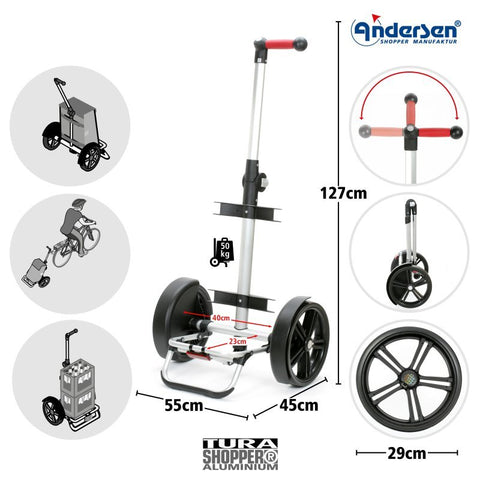 Andersen - Shopper - Andersen - Shopper | Bike Trailer Shopping Trolley | Tura Frame | Ortlieb Bag - Hitch A Bike - 136-082-94