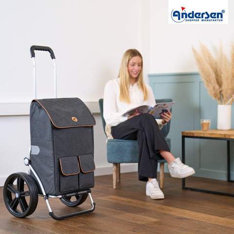 Andersen-Shopping - Andersen-Shopper Cargo Bike Trailer | Shopping Trolley | Royal Frame | IPEK MA Bag - 167-219-50 - Hitch A Bike - United Kingdom