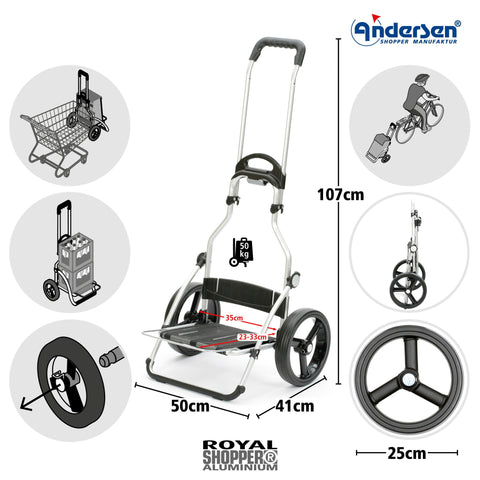 Andersen-Shopping - Andersen-Shopper | Bike Trailer | Shopping Trolley | Royal Frame | Carl Bag - 166-229-80 - Hitch A Bike - United Kingdom