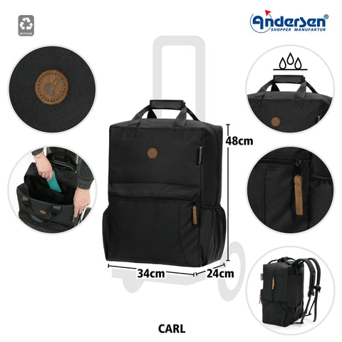 Andersen-Shopping - Andersen-Shopper | Bike Trailer | Shopping Trolley | Royal Frame | Carl Bag - 166-229-80 - Hitch A Bike - United Kingdom