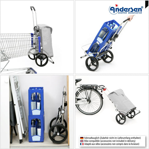 Andersen-Shopping - Andersen-Shopper | Bike Trailer | Shopping Trolley | Royal Frame | Carl Bag - 166-229-80 - Hitch A Bike - United Kingdom