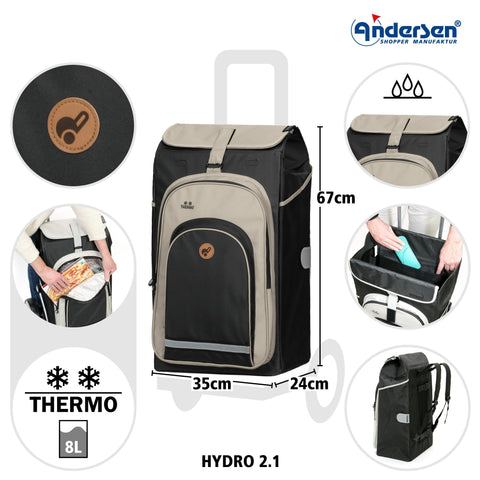 Andersen-Shopping - Andersen-Shopper | Bike Trailer | Shopping Trolley | Royal Frame | Hydro 2.1 Bag - 167-036-22 - Hitch A Bike - United Kingdom