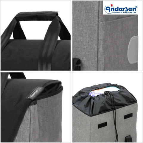 Andersen-Shopping - Andersen-Shopper | Bike Trailer | Shopping Trolley | Royal Frame | Senta 2.0 Bag - 168-028-22 - Hitch A Bike - United Kingdom