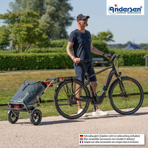 Andersen-Shopping - Andersen-Shopper | Bike Trailer | Shopping Trolley | Royal Plus Frame | Ortlieb Bag - 142-082-84 - Hitch A Bike - United Kingdom