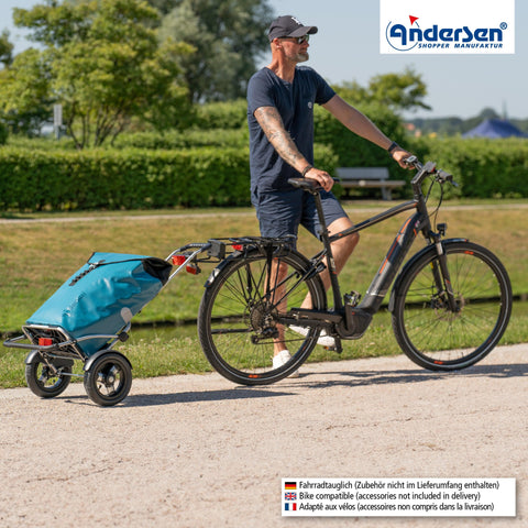 Andersen-Shopping - Andersen-Shopper | Bike Trailer | Shopping Trolley | Royal Plus Frame | Ortlieb Bag - 142-082-84 - Hitch A Bike - United Kingdom