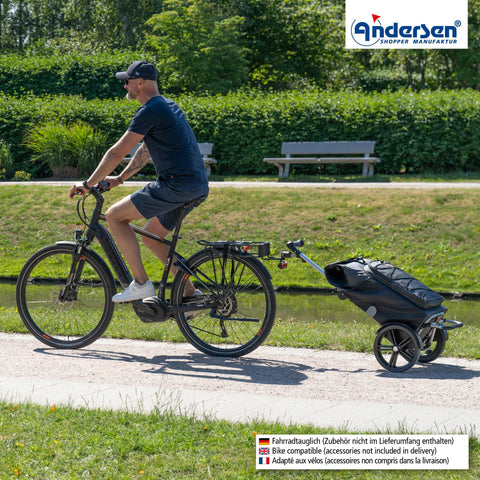 Andersen-Shopping - Andersen-Shopper | Bike Trailer | Shopping Trolley | Tura Frame | Fado 2.1 Bag - 136-143-72 - Hitch A Bike - United Kingdom