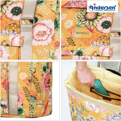 Andersen-Shopping - Andersen-Shopper | Bike Trailer | Shopping Trolley | Unus Frame | Basil Bloom Bag - 140-207-10 - Hitch A Bike - United Kingdom