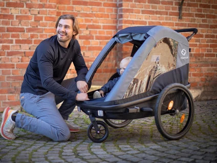 Hamax Avenida Bike Trailer (2-seat, Olive green) 2026 — Olive green (view 4)
