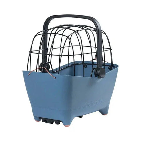 Basil - Basil® Buddy Bicycle Dog & Cat Basket Carrier - KlickFix Adapter System - Blue - Hitch A Bike -