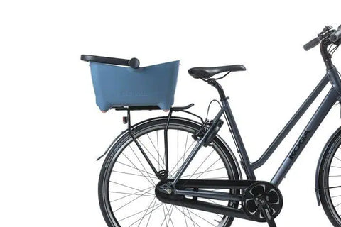 Basil - Basil® Buddy Bicycle Dog & Cat Basket Carrier - MIK Adapter System - Blue - Hitch A Bike - BAS20017