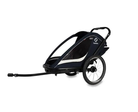 Hamax Breeze Bike Trailer (1-seat, Navy/Cream) 2026 — Navy/Cream (view 4)