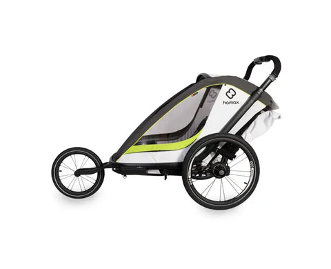 Hamax Breeze Bike Trailer (2-seat, White/Green) 2026 — White/Green