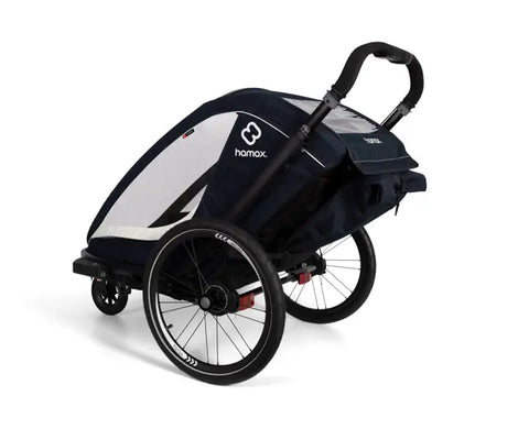 Hamax Breeze Bike Trailer (2-seat, Navy/Cream) 2026 — Navy/Cream (view 5)