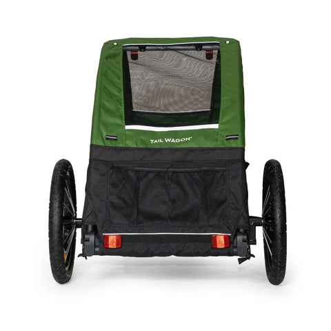 Burley - Burley Dog Bike Trailer - Tail Wagon - Forest Green - Hitch A Bike - BUR947108