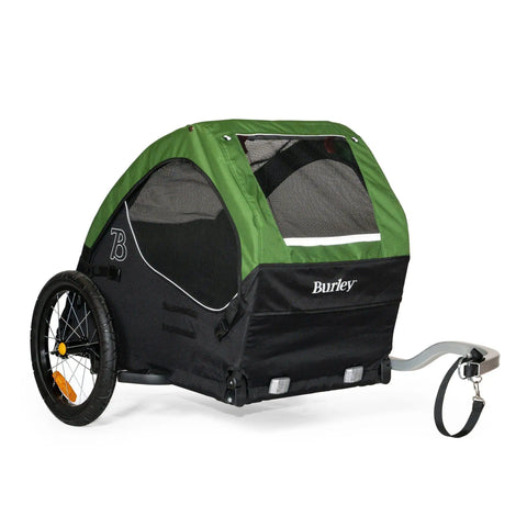 Burley - Burley Dog Bike Trailer - Tail Wagon - Forest Green - Hitch A Bike - BUR947108