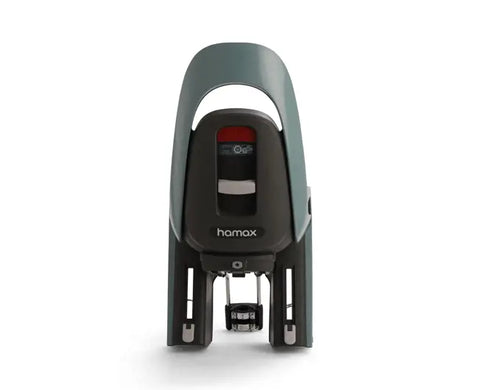 Hamax Caress Frame-Mounted Bike Seat — Green/Grey (detail)