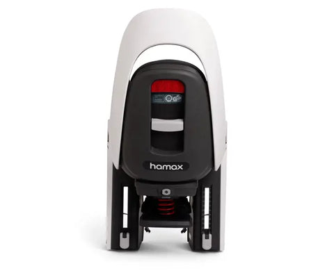 Hamax Caress Rack-Mounted Bike Seat — White/Grey (detail)