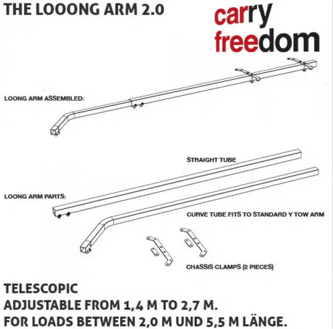 Carry Freedom - Carry Freedom - Looong Arm 2.0 - CFY10 - Hitch A Bike - {{ shop.shopifyCountryName }}