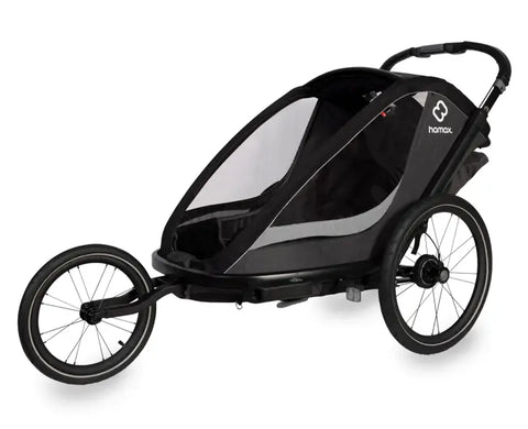 Hamax Cocoon Bike Trailer (2-seat, Grey/Black) 2026 — Grey/Black (view 2)