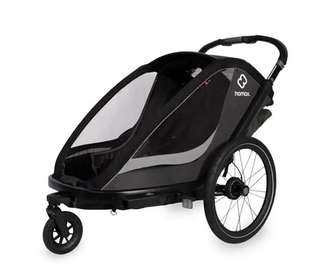 Hamax Cocoon Bike Trailer (2-seat, Grey/Black) 2026 — Grey/Black (view 3)