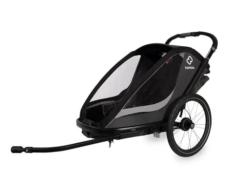 Hamax Cocoon Bike Trailer (2-seat, Grey/Black) 2026 — Grey/Black (view 4)