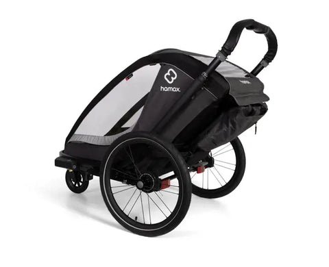 Hamax Cocoon Bike Trailer (2-seat, Grey/Black) 2026 — Grey/Black (view 6)