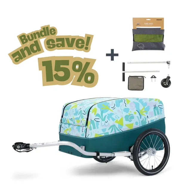 Croozer - Croozer Tuure Cargo Bike Trailer - XLarge - Picnic - Party - Bundle - Colourful Journey - Hitch A Bike - 121003223