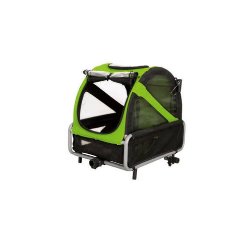 DoggyRide Mini 2020 Dog Bike Trailer | Green | With Axle Coupling | Dutch Dog Design®