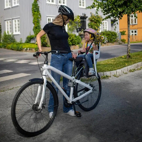 Hamax - Hamax Caress Bike Child Seat - Rear Pannier Rack Mount - White/Black/Mint - 2023 - Hitch A Bike - HAM553114