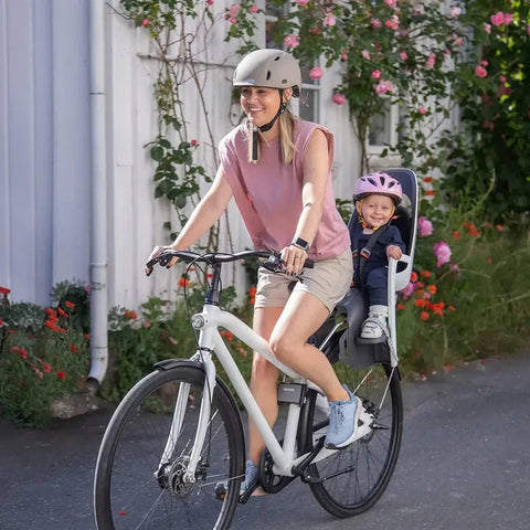 Hamax - Hamax Caress Bike Child Seat - Rear Pannier Rack Mount - White/Black/Mint - 2023 - Hitch A Bike - HAM553114