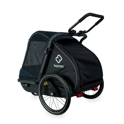 Hamax - Hamax Pluto Dog Pram & Dog Bike Trailer - Large - Navy - Hitch A Bike - HAM400502