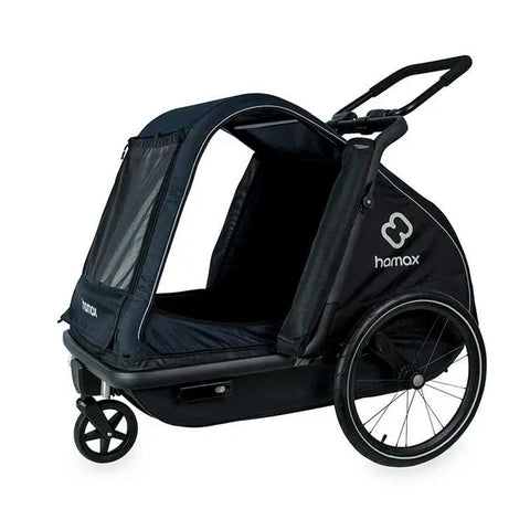 Hamax - Hamax Pluto Dog Pram & Dog Bike Trailer - Large - Navy - Hitch A Bike - HAM400502