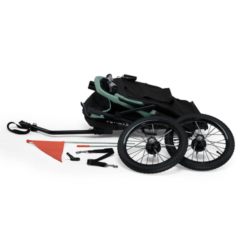 Hitch A Bike - Petrive GGBike | Dog Bike Trailer | 2-in-1 Stroller Combo | Turquoise - Hitch A Bike - GGBIKE-2IN1-T