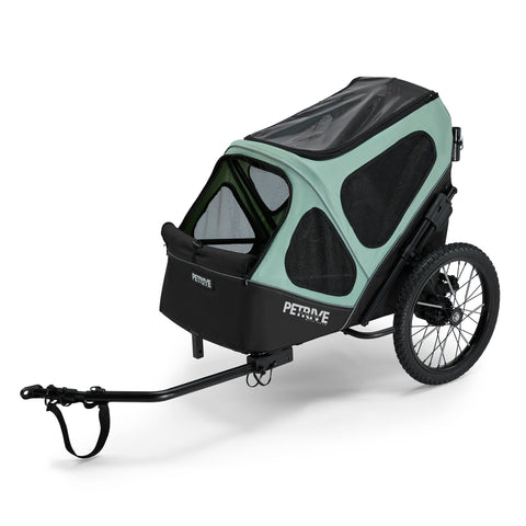 Hitch A Bike - Petrive GGBike | Dog Bike Trailer | 2-in-1 Stroller Combo | Turquoise - Hitch A Bike - GGBIKE-2IN1-T