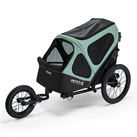 Hitch A Bike - Petrive GGBike | Dog Bike Trailer | 4-in-1 Jogger Stroller Kennel Combo | Turquoise - Hitch A Bike - GGBIKE-4in1-T