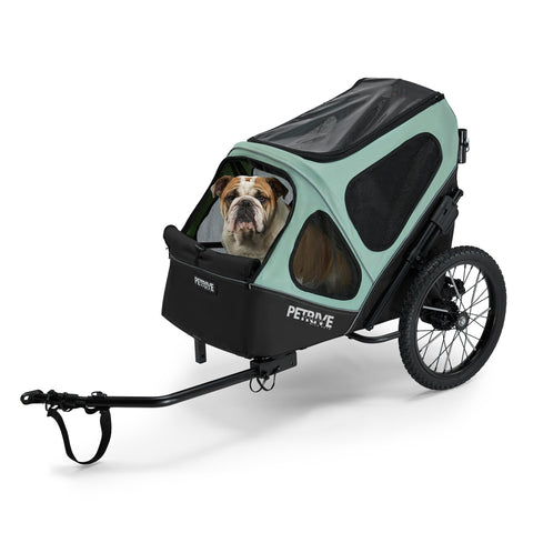 Hitch A Bike - Petrive GGBike | Dog Bike Trailer | 4-in-1 Jogger Stroller Kennel Combo | Turquoise - Hitch A Bike - GGBIKE-4in1-T