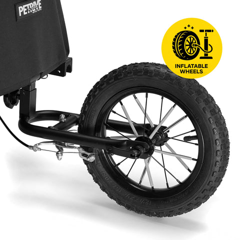 Hitch A Bike - Petrive GGBike | Dog Bike Trailer | 4-in-1 Jogger Stroller Kennel Combo | Turquoise - Hitch A Bike - GGBIKE-4in1-T