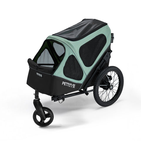 Hitch A Bike - Petrive GGBike | Dog Bike Trailer | 4-in-1 Jogger Stroller Kennel Combo | Turquoise - Hitch A Bike - GGBIKE-4in1-T