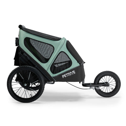 Hitch A Bike - Petrive GGBike | Dog Bike Trailer | 4-in-1 Jogger Stroller Kennel Combo | Turquoise - Hitch A Bike - GGBIKE-4in1-T