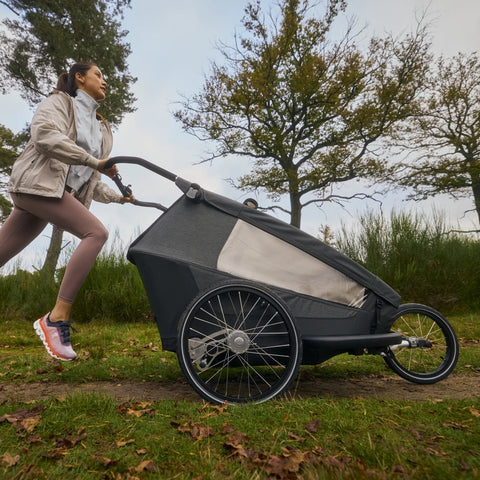 Croozer Jogger Kit Kid 2 — jogging on a trail