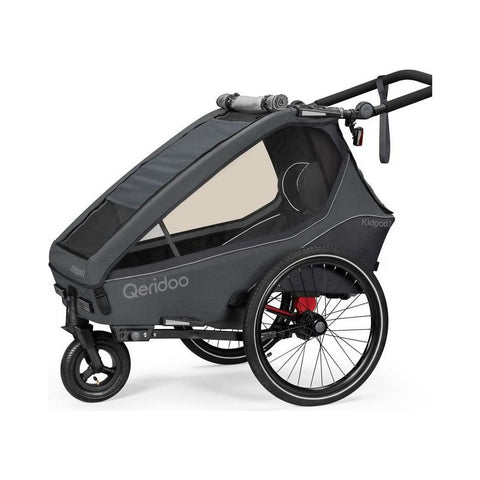 Qeridoo Kidgoo 1 | Phantom Grey | Child Bike Trailer — image 1